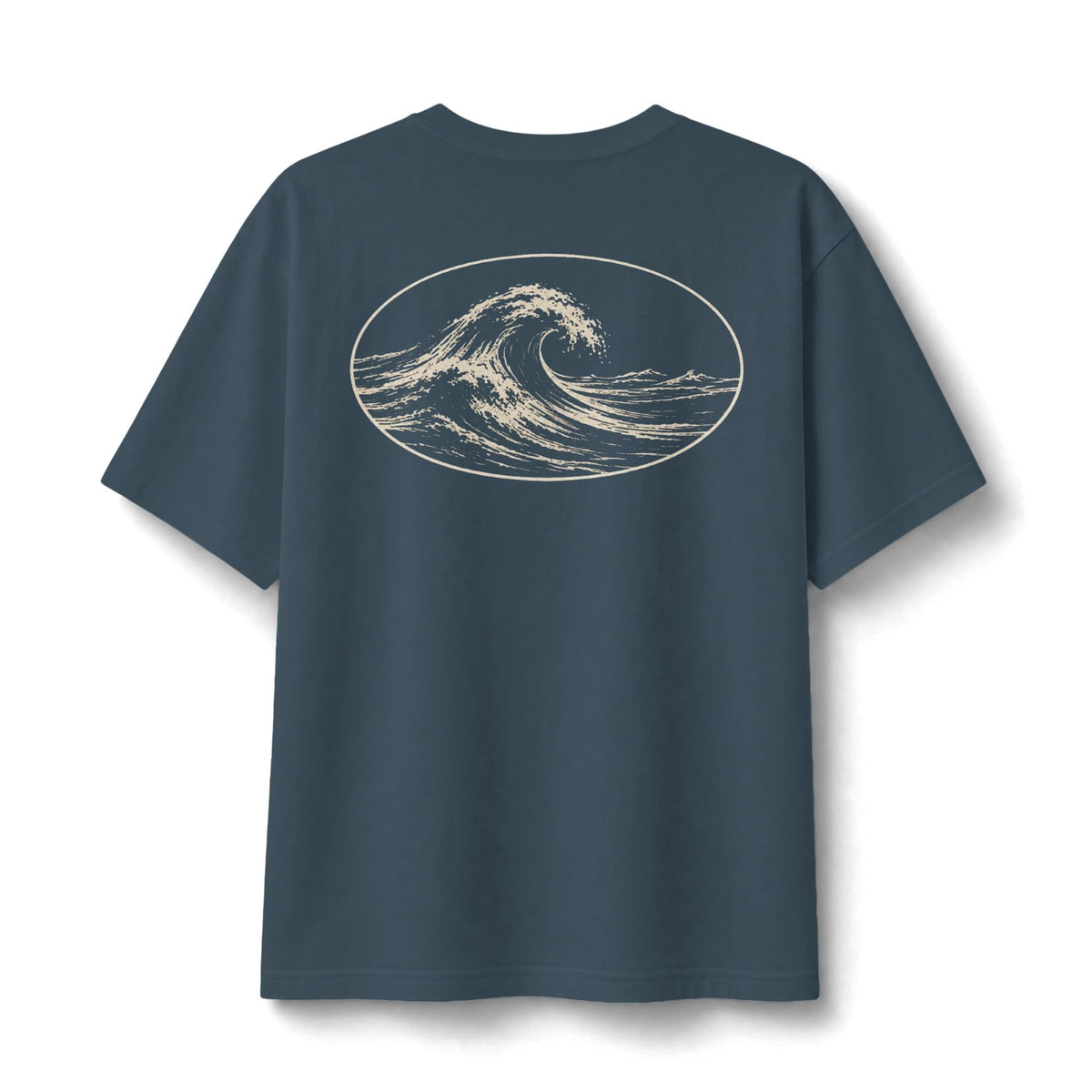 Vintage Heavyweight Tee | Wave | Navy
