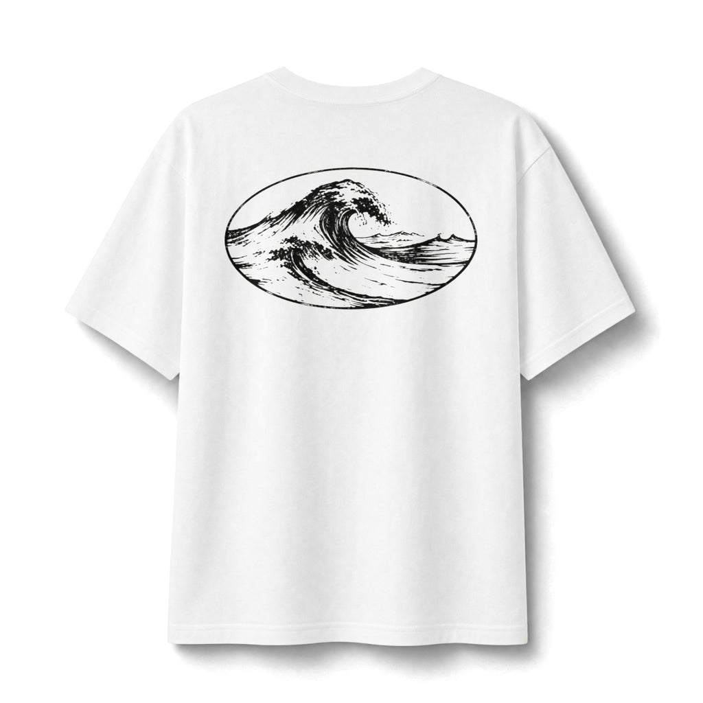Vintage Heavyweight Tee | Wave | White