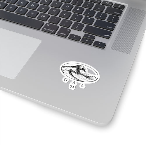 Black Wave Illustration Sticker