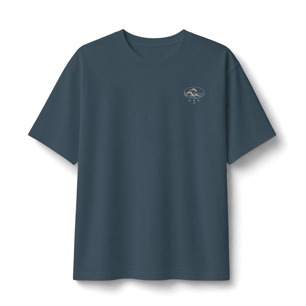 Vintage Heavyweight Tee | Wave | Navy