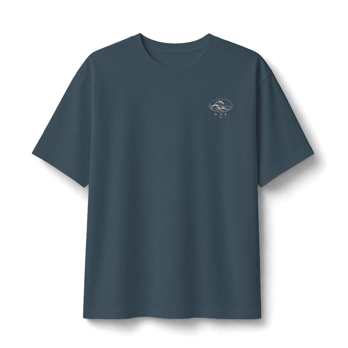 Vintage Heavyweight Tee | Wave | Navy